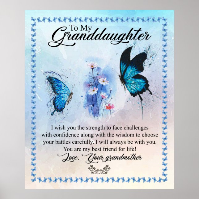 Póster A Mi Nieta De Amar A Tu Abuela (Frente)