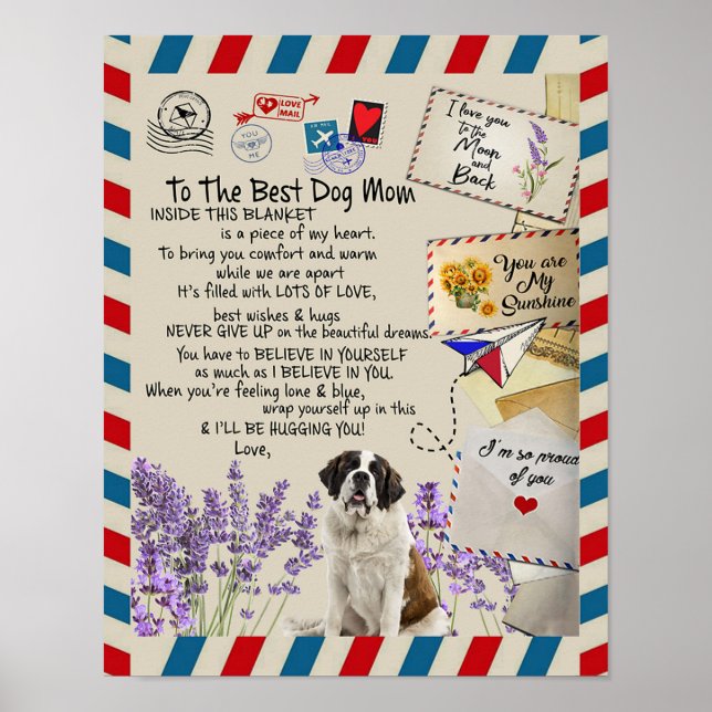 Póster A Mi Perro, Regalo De Mamá, Regalo De Perro, Regal (Frente)