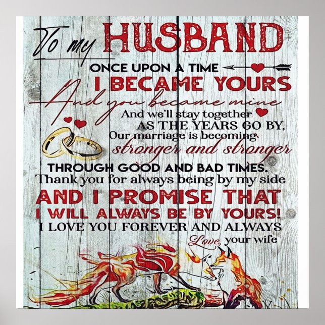 Póster A mi regalo de marido | Carta Para Él | (Frente)