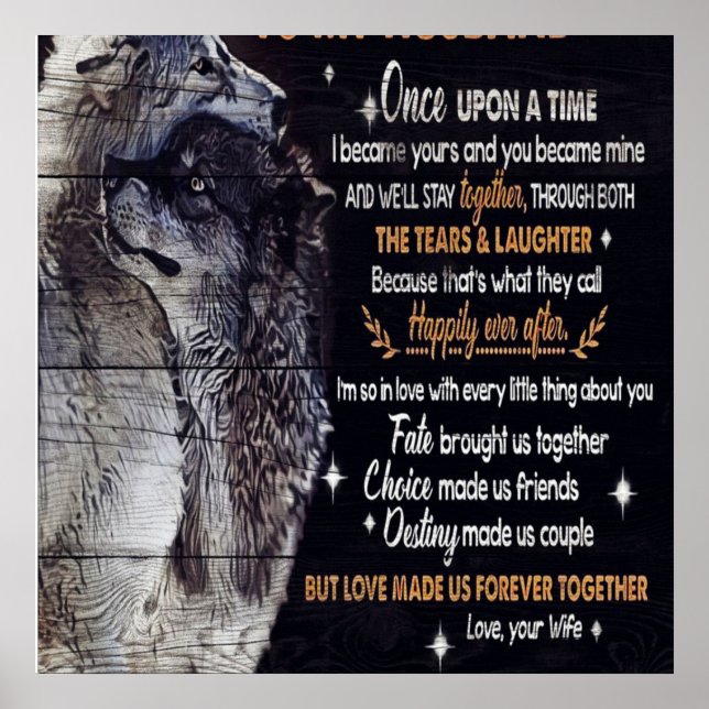 Póster A mi regalo de marido, presente personalizado (Frente)