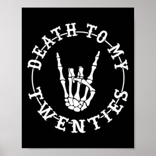 Póster A mis 20 años, 30 cumpleaños, Skeleton Hallowe