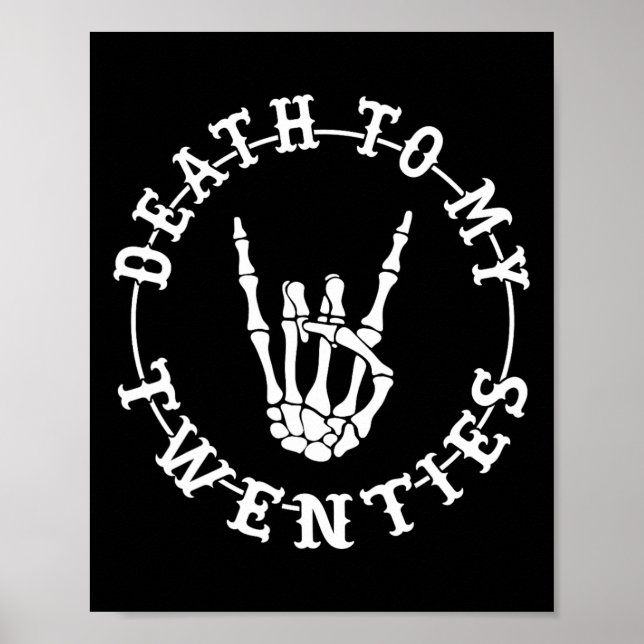 Póster A mis 20 años, 30 cumpleaños, Skeleton Hallowe (Frente)