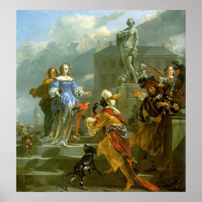 Póster A Moor Presenting a Parrot to a Lady (Frente)