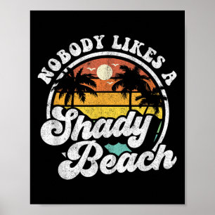 Póster A nadie le gusta la playa de los años 70, que es d