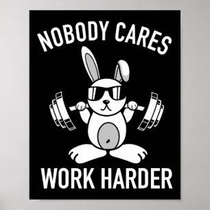 Póster A nadie le importa más el trabajo - Fitness Bunny 