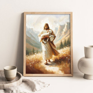 Póster A New Beginning, Leave the 99 Art, Jesus and Lamb,