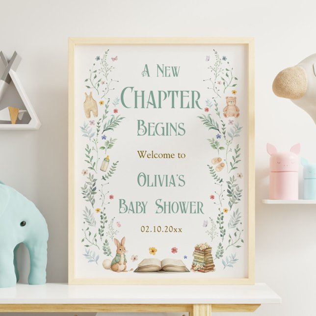 Póster A New Chapter Book Baby Shower Welcome  (Subido por el creador)