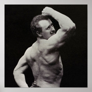 Póster A New Pose by StrongMen Eugen Sandow Bodybuilding