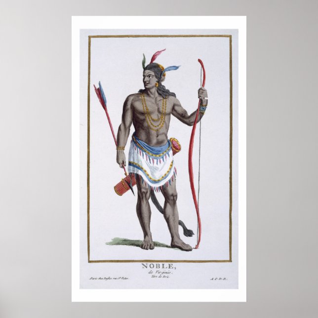 Póster A Noble from Virginia, 1780 (coloured engraving) (Frente)