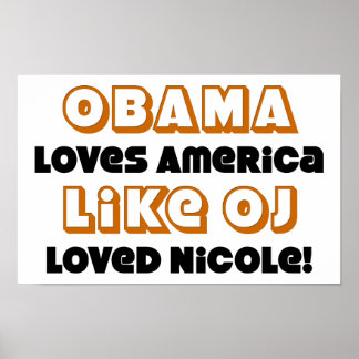 Póster ¡A Obama le encanta Estados Unidos como si le hubi