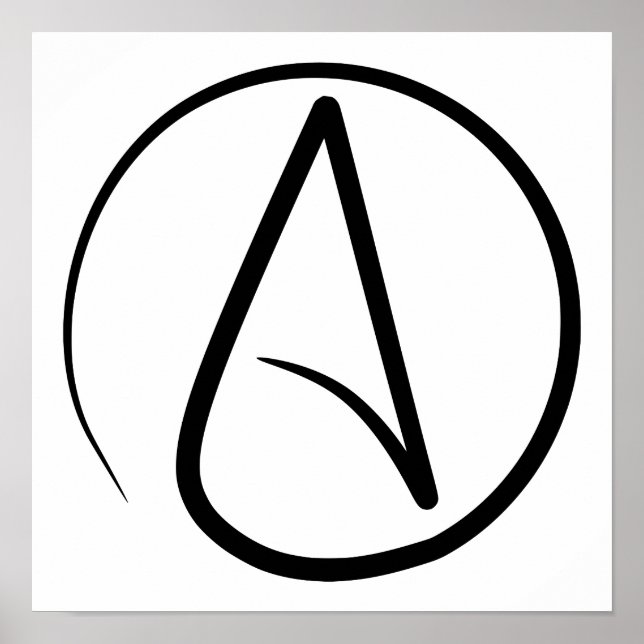 Póster 'A' Para El Poster Del Ateísmo (Frente)
