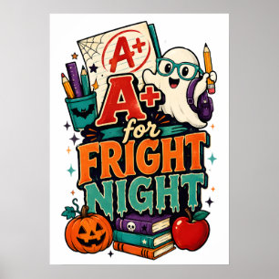 Póster A+ para Noche de Terror – Halloween de la Escuela 