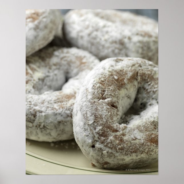 Póster A plate of sugar donuts (Frente)