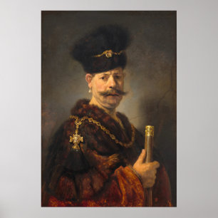 Póster A Polish Nobleman - Rembrandt Fine Art Poster