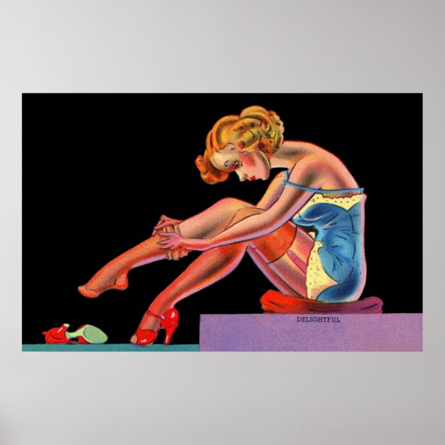 Póster a principios de los años 1940 Delicioso chica (Frente)