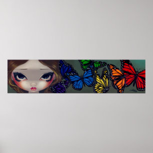 Póster A Rainbow of Butterflies fairy Art Print