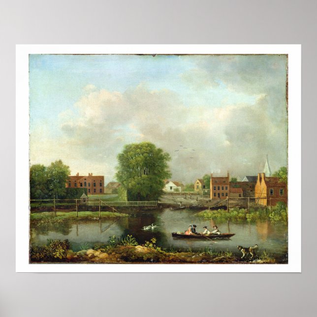 Póster A River Landscape, possibly a View from the West E (Frente)