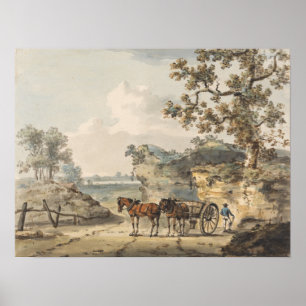 Póster A Sandpit - Paul Sandby - c1800