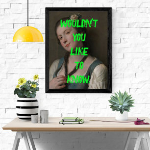 Póster A Saucy no le gustaría conocer al Chica de Arte Po