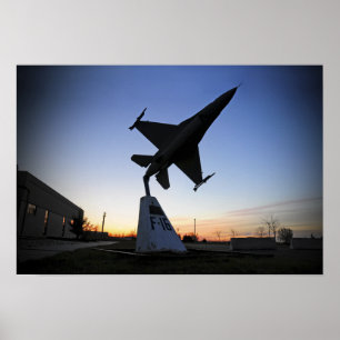 Póster A scale model of an F-16 C Fighting Falcon