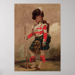 Póster A Soldier of the 79th Highlanders at Chobham