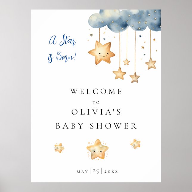 Póster A Star is Born Baby Shower Welcome (Frente)