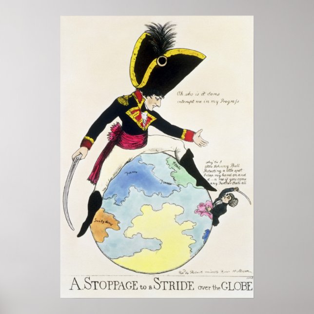 Póster A Stoppage to a Stride over the Globe, 1803 (Frente)