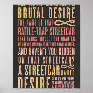 Póster A Streetcar Named Desire Quote 