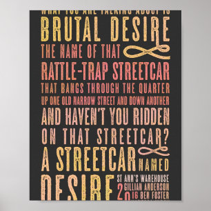 Póster A Streetcar Named Desire Quote 1