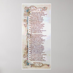 Póster A su señora tímida de Andrew Marvell
