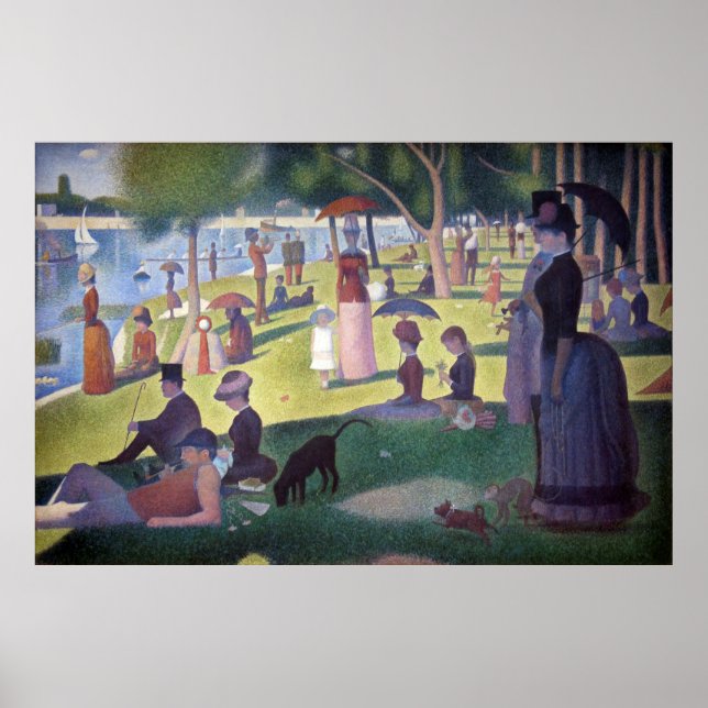 Póster A Sunday on La Grande Jatte - Georges Seurat 1884 (Frente)
