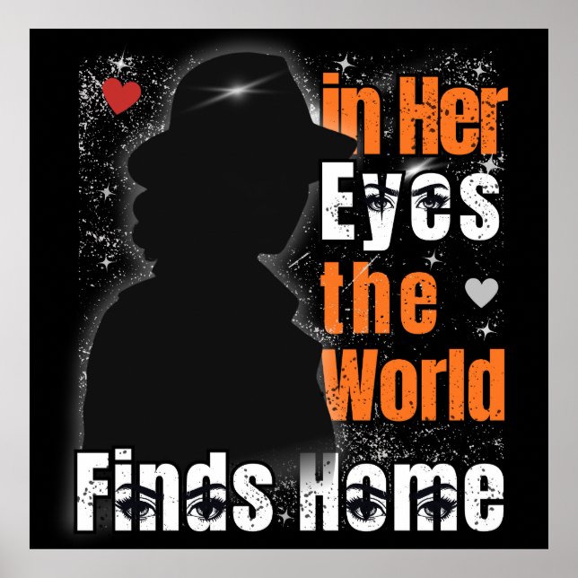 Póster A sus ojos, el mundo encuentra hogar - amor románt (Frente)