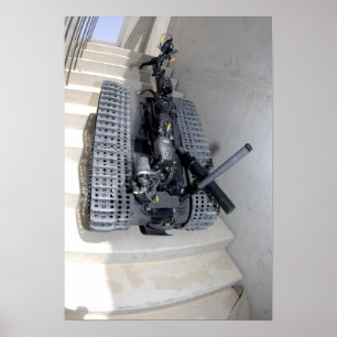 Póster A Talon 3B robot unit climbing a flight of stai