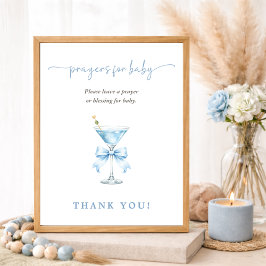 Póster A Tini One Chic Bow Baby Shower Prayers for Baby