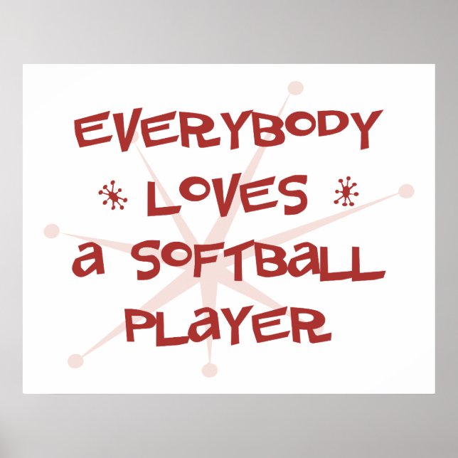 Póster A Todos Les Encanta El Softball (Frente)