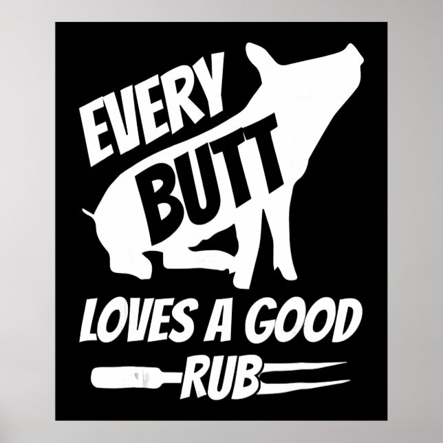 Póster A Todos Los Butt Les Encanta Un Buen Rubio Gracios (Frente)