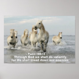 Póster A través de Dios haremos Salmo Valiente 108:13