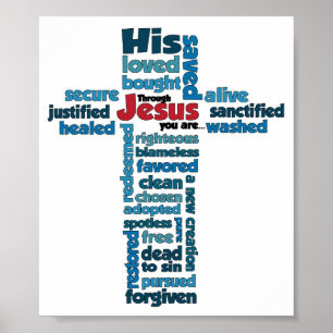 Póster A través de Jesús, usted es…