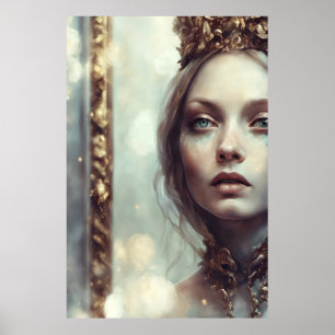 Póster A través de la Alicia del Espejo Dorado