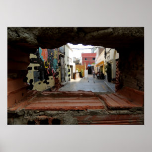 Póster A través de la construcción