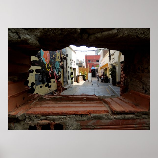 Póster A través de la construcción (Frente)