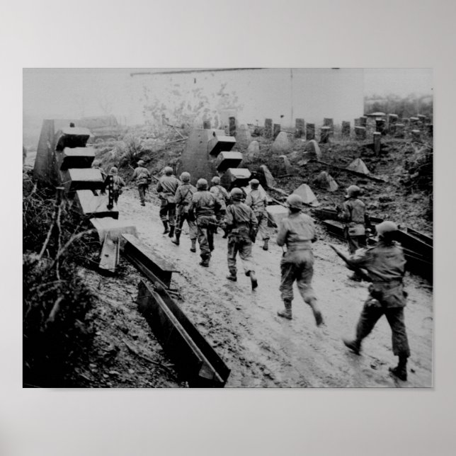 Póster A través de la línea Siegfried (Frente)