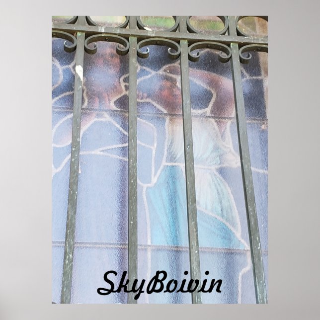 Póster a través de las barras Imprimir, Papel Poster de v (Frente)