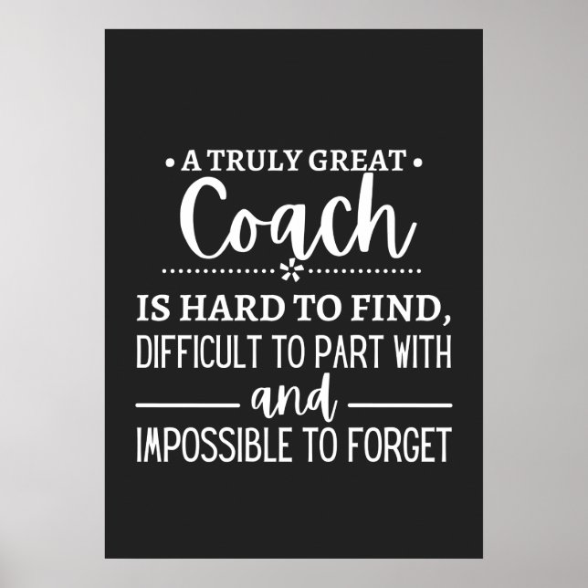 Póster A Truly Great Coach is hard find (Frente)