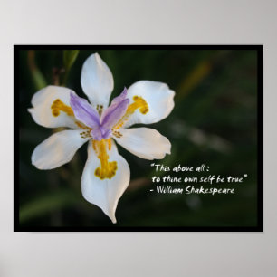 Póster A tu propio ser verdadero poster inspirador de cit