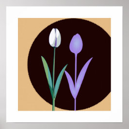 Póster A tulip and its shadow — but with a twist.