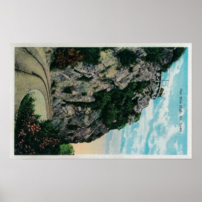 Póster A una milla, en el monte LoweMt. Lowe, CA (Frente)