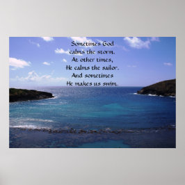 Póster A veces Dios calma al Poster de la tormenta