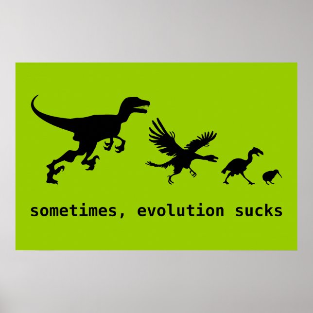Póster A veces, la evolución golpea (Frente)