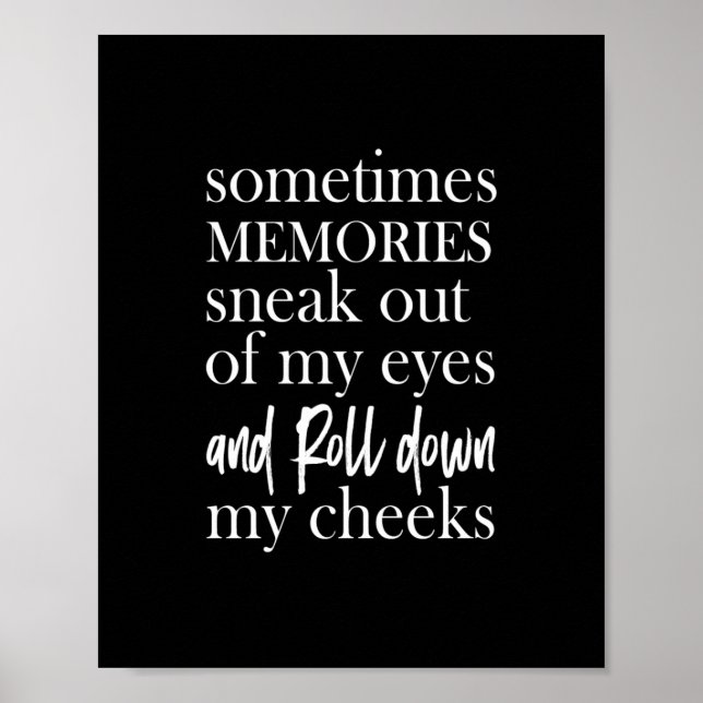 Póster a veces los recuerdos se escabullen de mis ojos y  (Frente)
